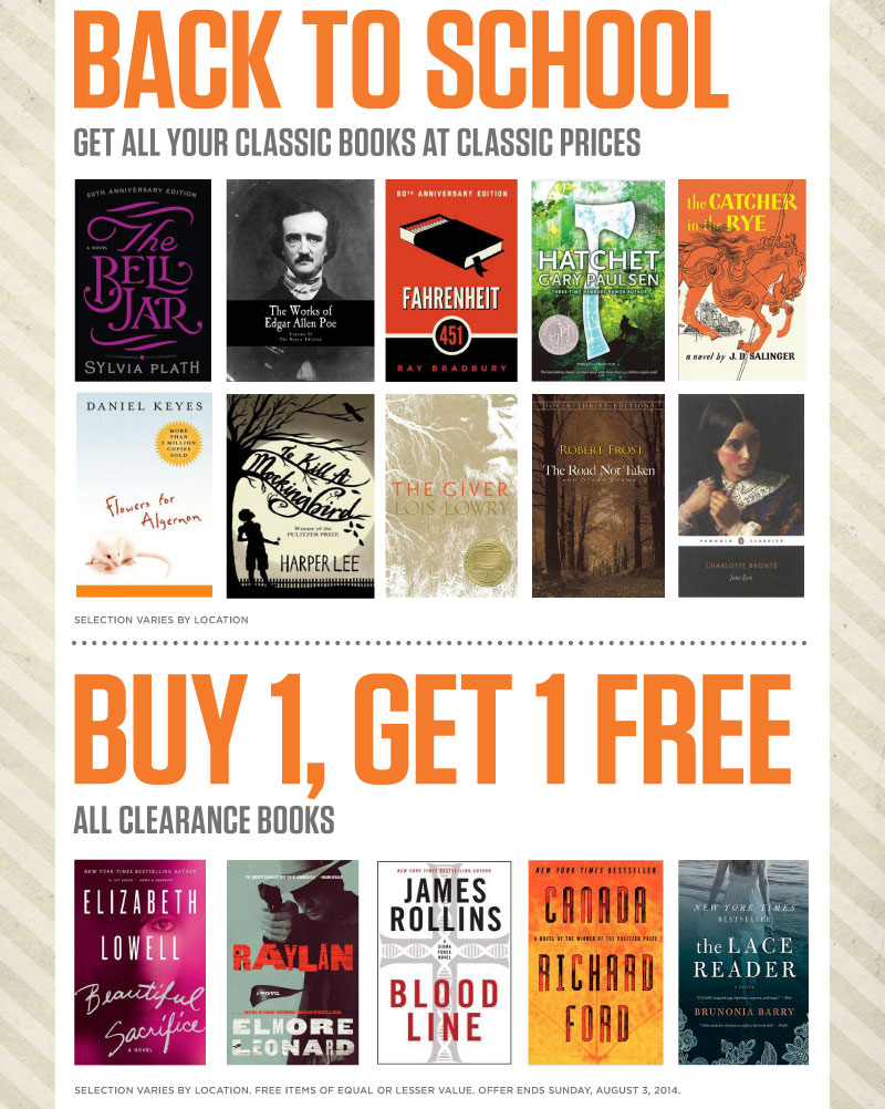 Back to School Books | Buy 1, Get 1 Free All Clearance Books!